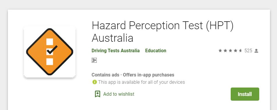 driving hazard perception test simulator